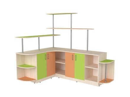 Шкаф детский угловой уголок природы С-22