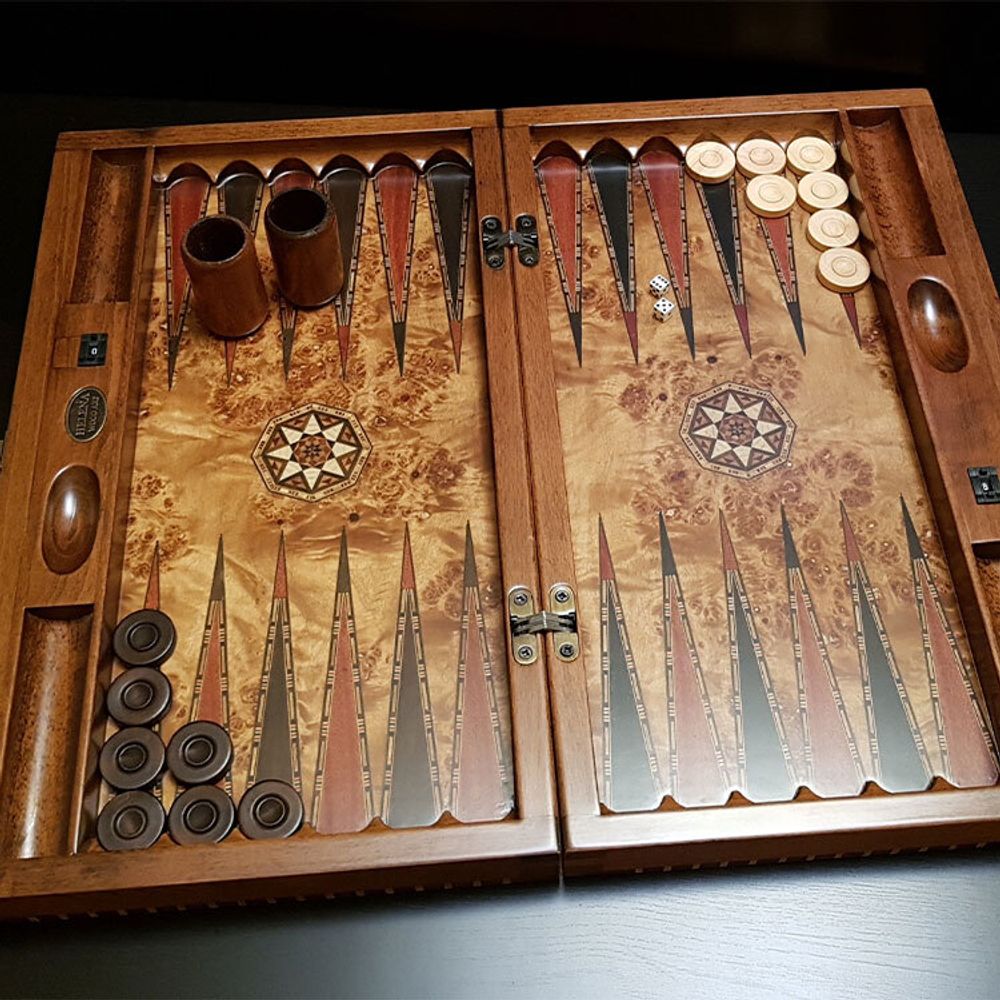 Нарды подарочные "Александрия" клен антик (2171.MAZ)