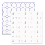 SwaddleDesigns SD-187L Набор пеленок SwaddleDuo - Lavender Mod Circles + Peace, Love, Swaddle