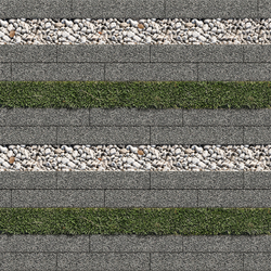 Тротуарная плитка ГАЗОННАЯ РЕШЕТКА - Гранит+ Серый с черным