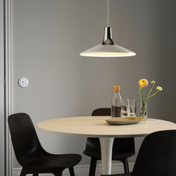 IKEA FYRTIOFYRA  (ИКЕА ФЙРТИОФЙРА)  -  Подвесной светильник, эффект хрома/белый, 38 см