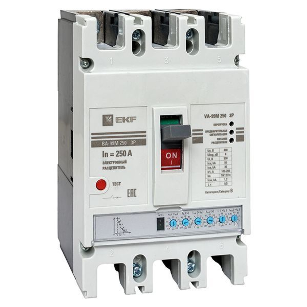 Автоматический выключатель в литом корпусе  EKF mccb99-250-250me