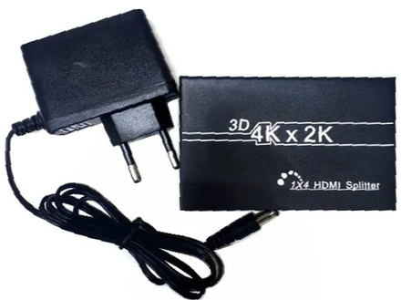 HDMI сплиттер 1 вход- 4 выхода с блоком питания