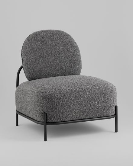 Кресло Стоун new ткань букле тёмно-серый