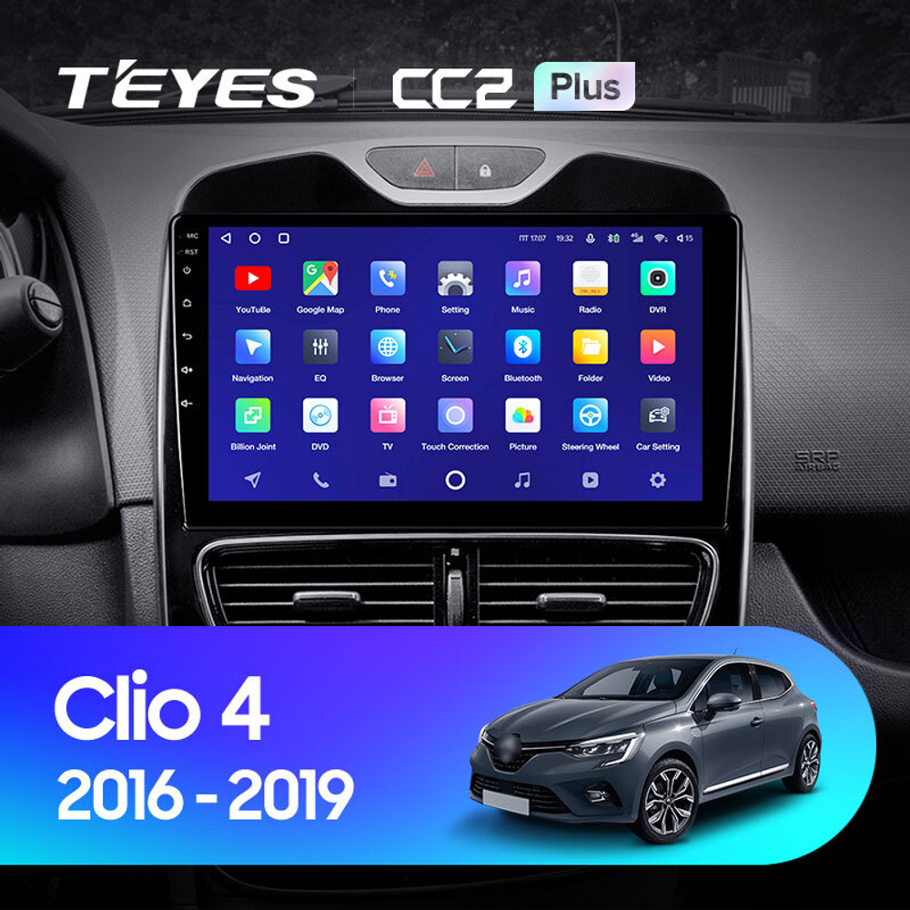 Teyes CC2 Plus 10,2"для Renault Clio 4 2016-2019