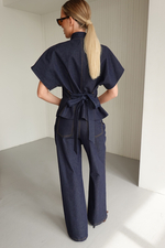 Костюм из джинсы с жакетом кимоно