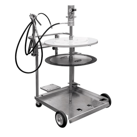 Пневматический солидолонагнетатель 60:1 на тележке для бочек 180-220 кг., GARTEC (Италия)