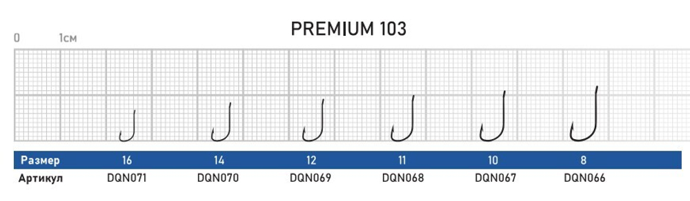 Крючок Dunaev Premium 103 #12 (упак.10шт)