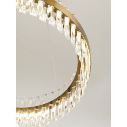 Люстра Rivoli Gwinnett 6193-201 подвесная светодиодная LED 3000-6300К 112 Вт с пультом | Хрусталь