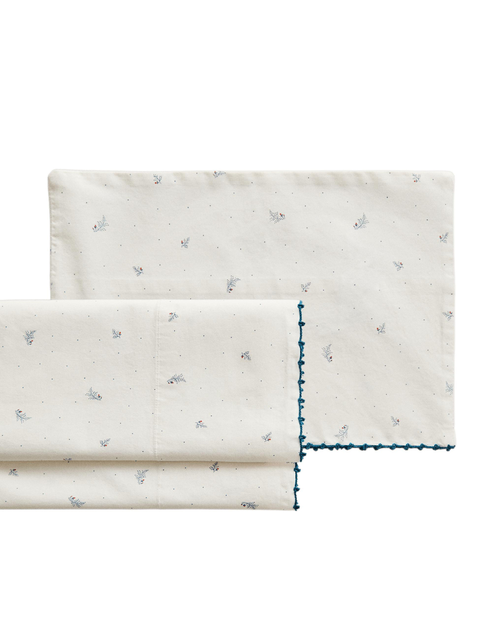 Комплект постельного белья Zara Home, 75х100 см, хлопок 100%, с растительным принтом, 1661/499