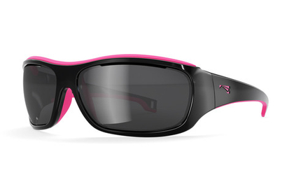 Спортивные очки LiP Tide / Gloss Black - Pink Rubber / PC Polarized / Levante Series Chroma Smoke