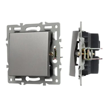 Механизм выключателя одноклавишный проходной SWT-MKP1-PL-GR (250V, 16A) (Arlight, -) 043716