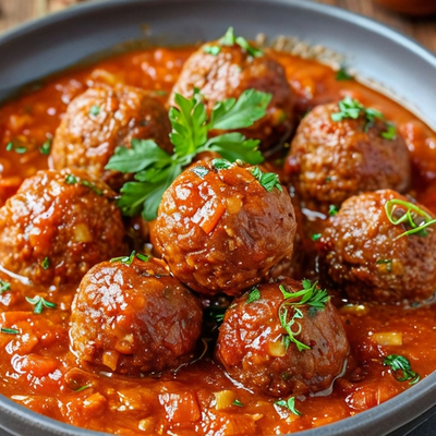 Тефтели из говядины и свинины с томатным соусом, полуфабрикат