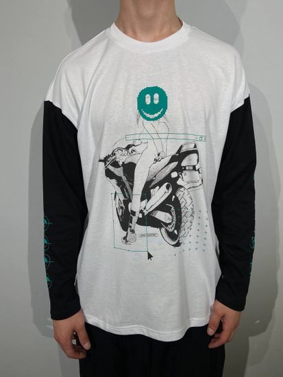 Лонгслив ARTEFACT Racing/Syber Белый/чёрный