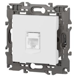 14-3107-01 ЭРА Розетка RJ45, IP20, белый | Elegance Белый