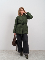 Куртка женская демисезонная " Кимоно Офис" хаки