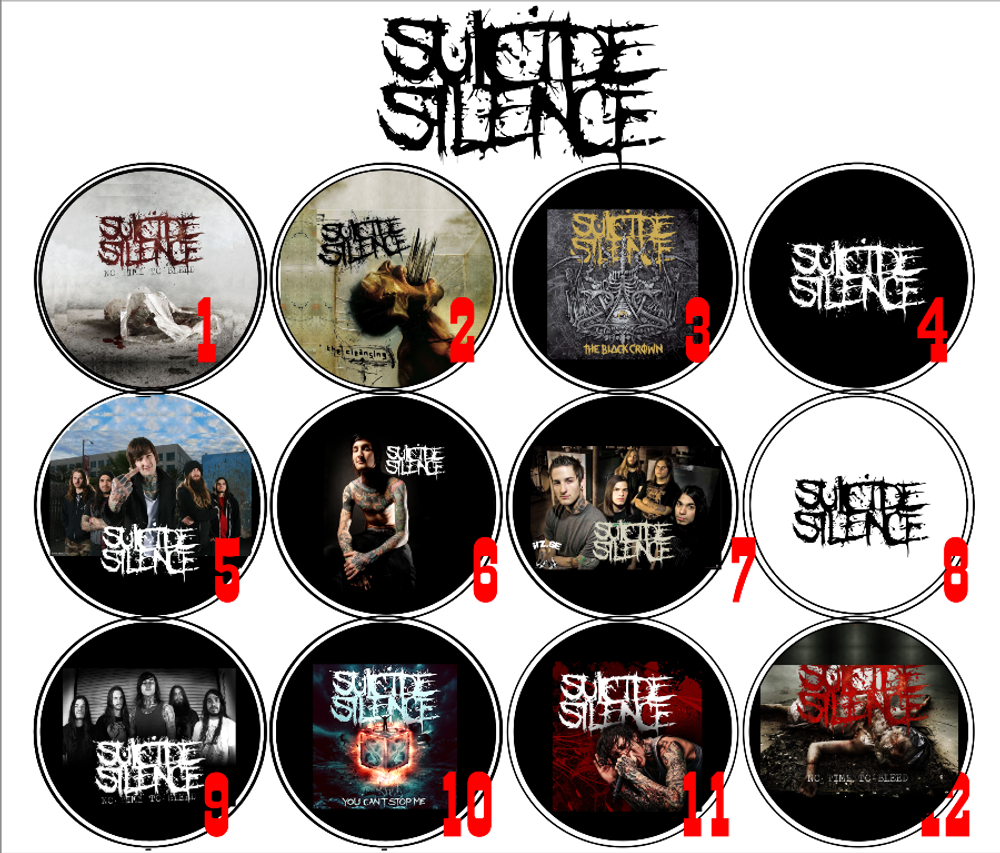 Значок Suicide Silence 36 мм ( в ассортименте )