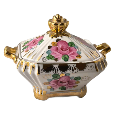 Сахарница (шкатулка) "Тюльпан", Гжель