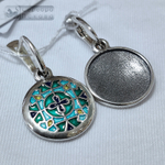 Серьги Ольгин крест (горячая эмаль)