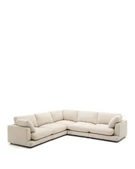 Угловой диван Gala 6-местный из бежевого шенилла