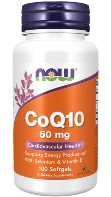 NOW Foods, Коэнзим Q10, CoQ10 50 mg, 100 капсул