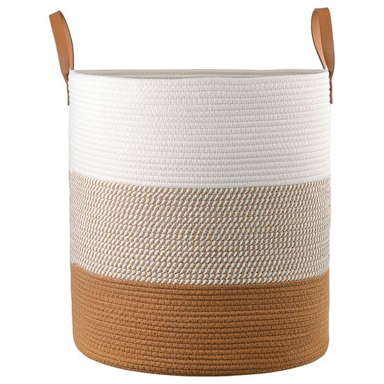 Корзина для хранения moen D45х50 см, бежевая/горчичная