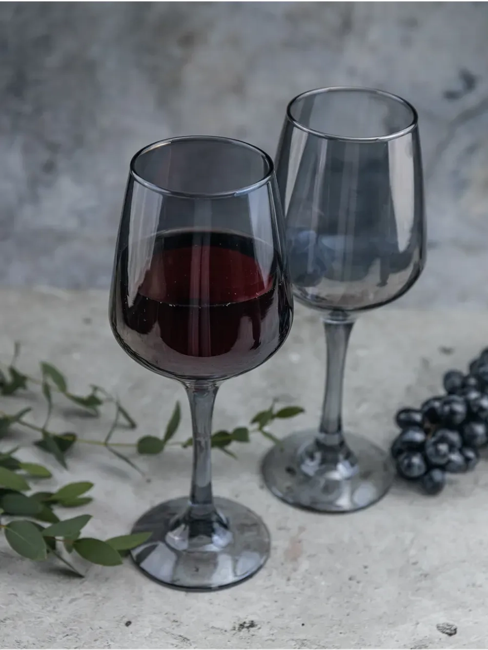 Набор бокалов для вина, 450 мл, 6 шт. серые