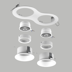 D6260606WMOD Светильник DOMINO ROUND  под LED модуль/лампу МR16 (214626+214606+214606+214006+214006)