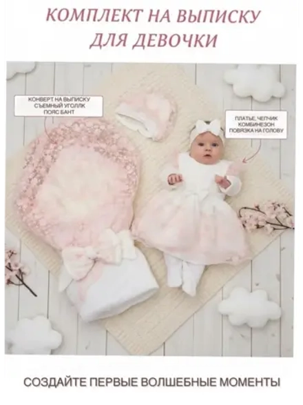 Конверт на выписку новорожденного весна