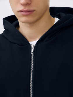 Худи зип с начесом (черный)