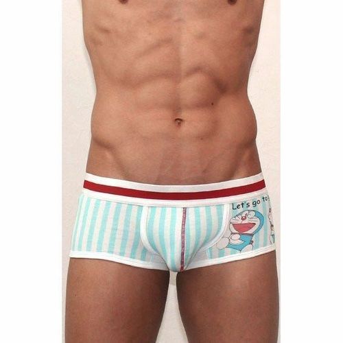 Мужские трусы хипсы голубые с рисунком Croota Striped Hip