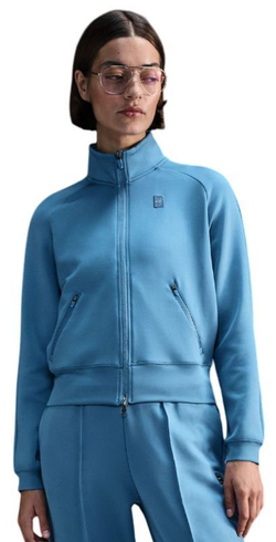 Женская Кофта теннисная Nike Court Heritage FZ - небесный