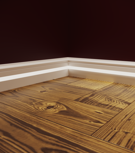 Плинтус МДФ EVROWOOD, PN 040 LED, Белый