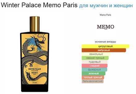 Memo Winter Palace Memo Paris 75ml (duty free парфюмерия)