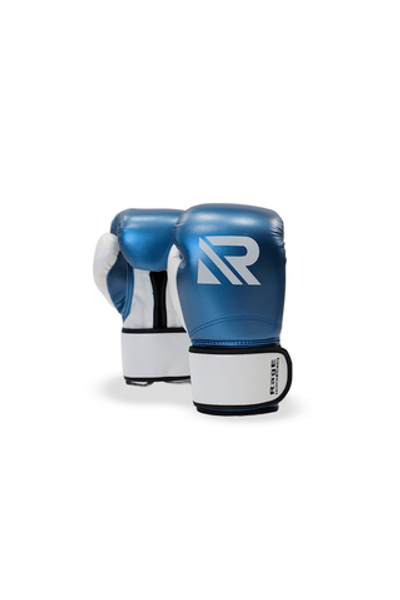 Перчатки боксерские RAGE FIGHT GEAR сине-бел.