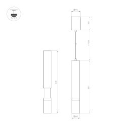 Светильник SP-ARTEMIS-HANG-P-R60-15W Warm3300-MIX (WH, 8-80 deg, 230V, TRIAC) (Arlight, IP20 Металл, 5 лет) 056119