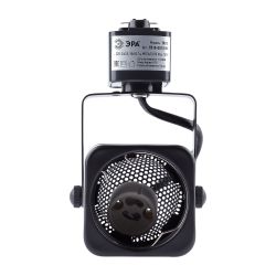 Трековый светильник однофазный ЭРА TR10-GU10 BK под лампу MR16 черный | Однофазные светильники под лампу