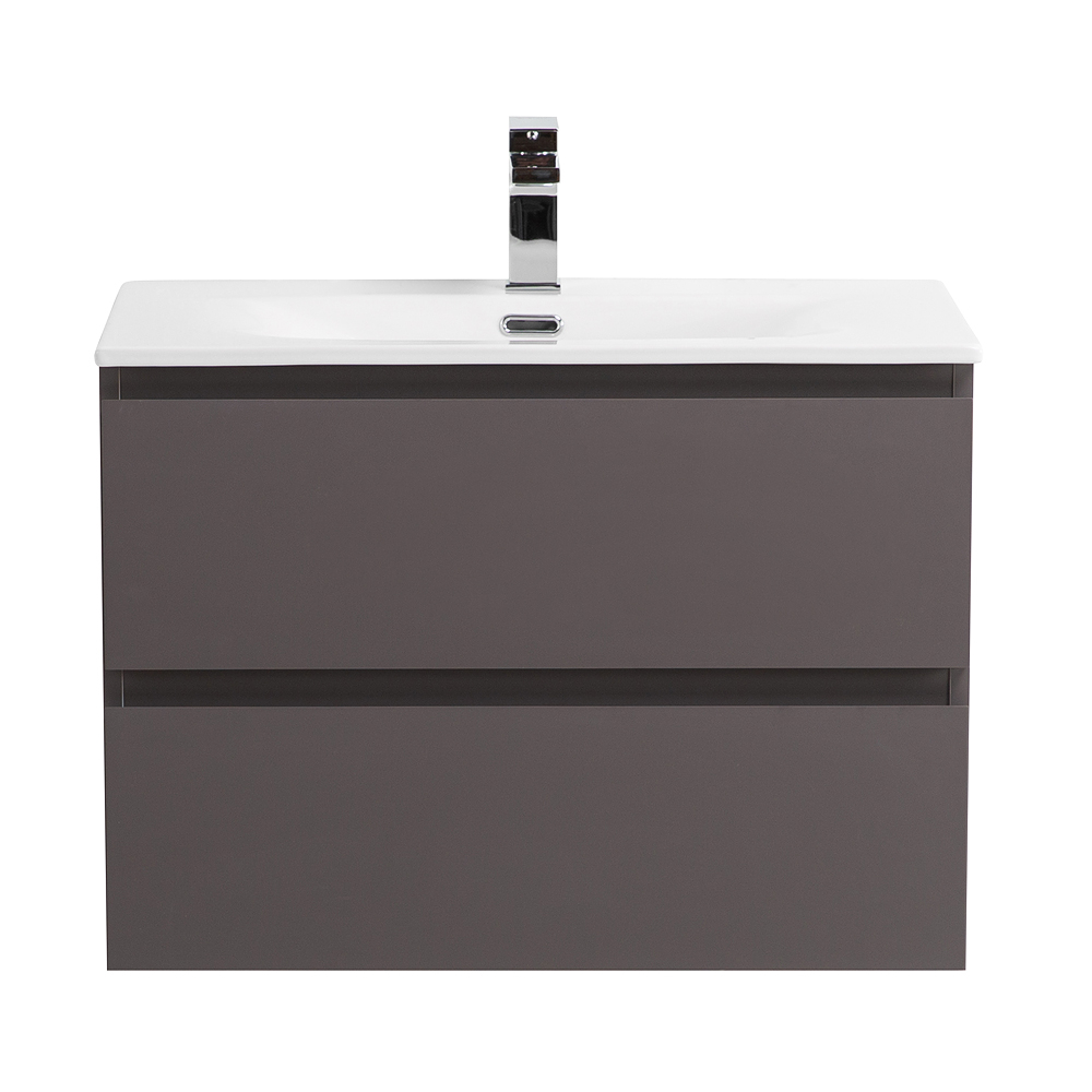 Тумба с раковиной подвесная BelBagno KRAFT-700-2C-SO-GSO Темно-Серый матовый, раковина белая BB-8099-70