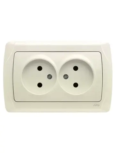 Розетка 2-местная без з/к Viko Carmen