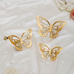 Ручка мебельная Бабочки 130 Амбер