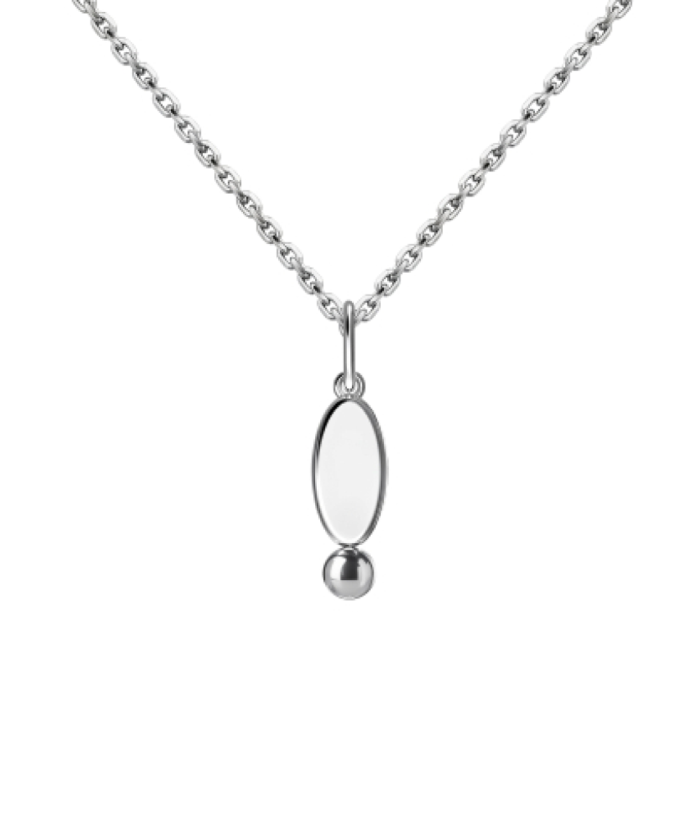 Подвес из серебра со вставками из выращенного рубина