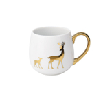 Кружка из костяного фарфора золото 375 мл в ассортименте