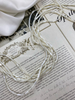 Нить из натурального белого перламутра 3х7 мм