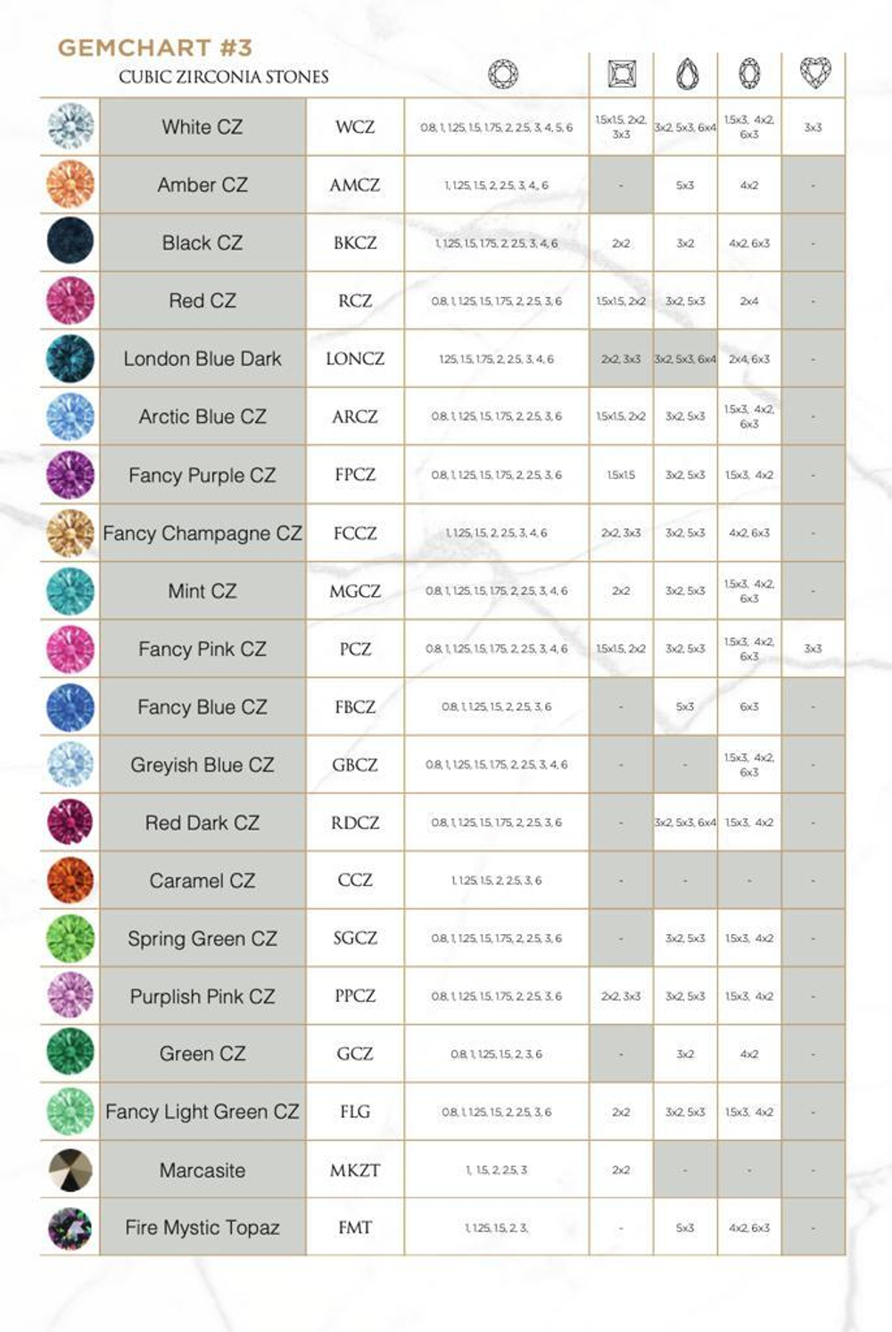 Firebird tops with colored gems