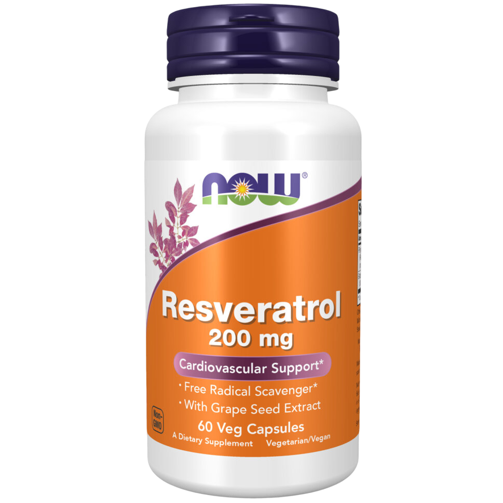 Now Foods Resveratrol 200 mg 60 veg capsules , Ресвератрол