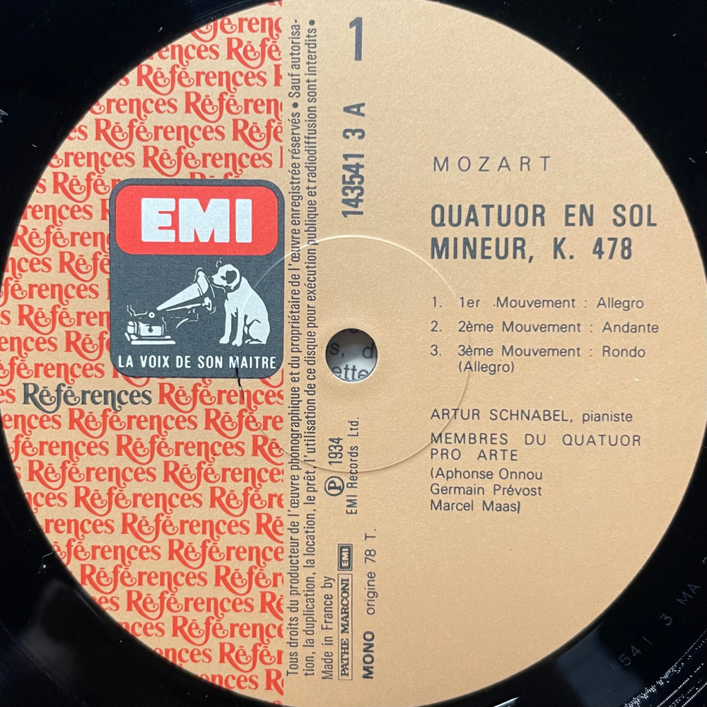 Моцарт - Фортепианный квартет № 1, струнные квинтеты 3, 4, 5 2LP (Франция)