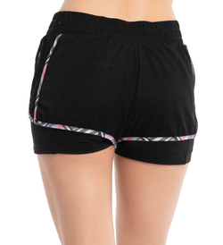 Женские Шорты теннисные Lucky in Love Prep It Up Borderline Mesh Short - черный