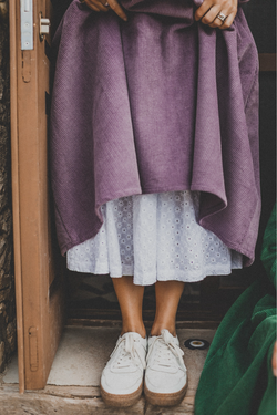 Платье оверсайз, фиолетовый вельвет