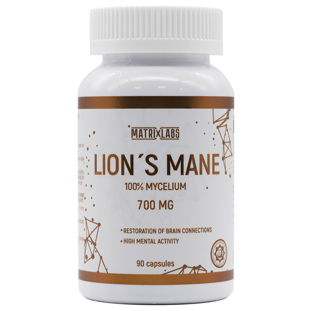 Matrix Labs Lions Mane Ежовик Гребенчатый (Мицелий) 700 мг. (90 капс.)
