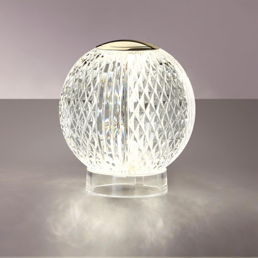 5008/2TL L-VISION ODL24 567 золотой/металл/акрил Настольный светильник LED 2W 4000K 180лм CRYSTAL
